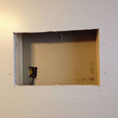 Cavity door track repair